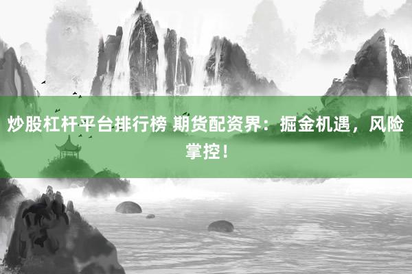 炒股杠杆平台排行榜 期货配资界：掘金机遇，风险掌控！