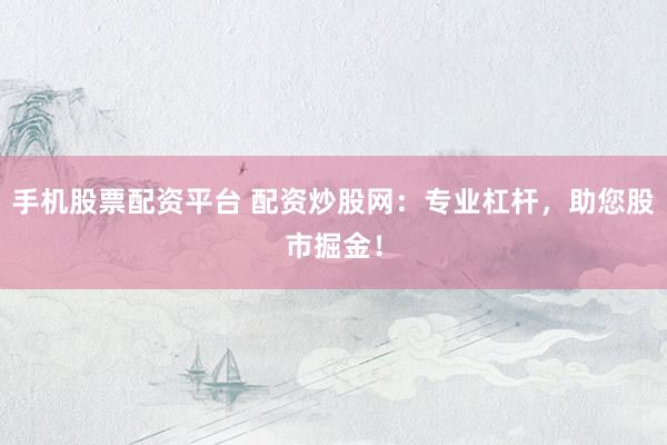手机股票配资平台 配资炒股网：专业杠杆，助您股市掘金！